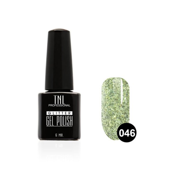 Гель-лак TNL - Glitter №46 - Бело-зеленый