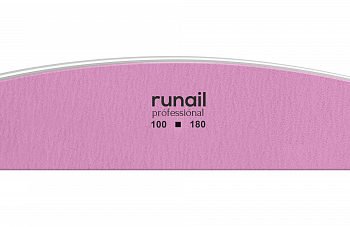 RuNail, 4687, Пилка (розовая, полукруглая 100/180)