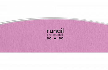 RuNail, 4693, Пилка (розовая, полукруглая 200/200)